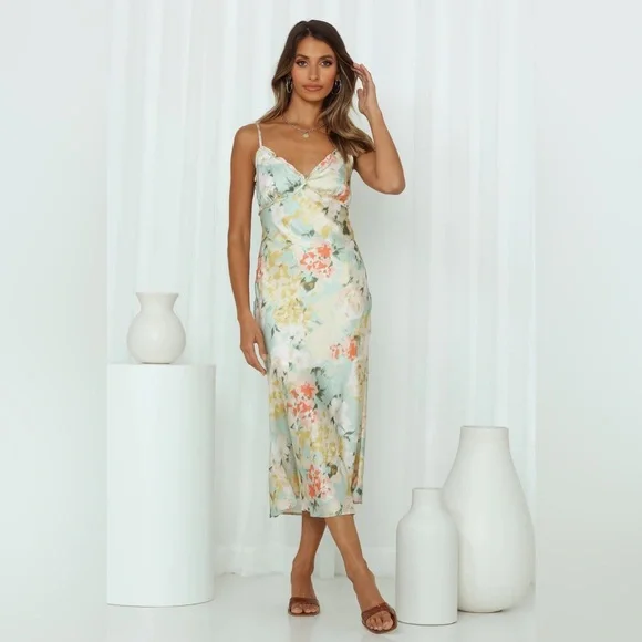 Hello Molly | Dresses | Hello Molly Long Distance Midi Dress Mint Floral Us  4 Aus 8 | Poshmark